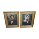 Paire de portraits l'homme & la femme dessin XIXe