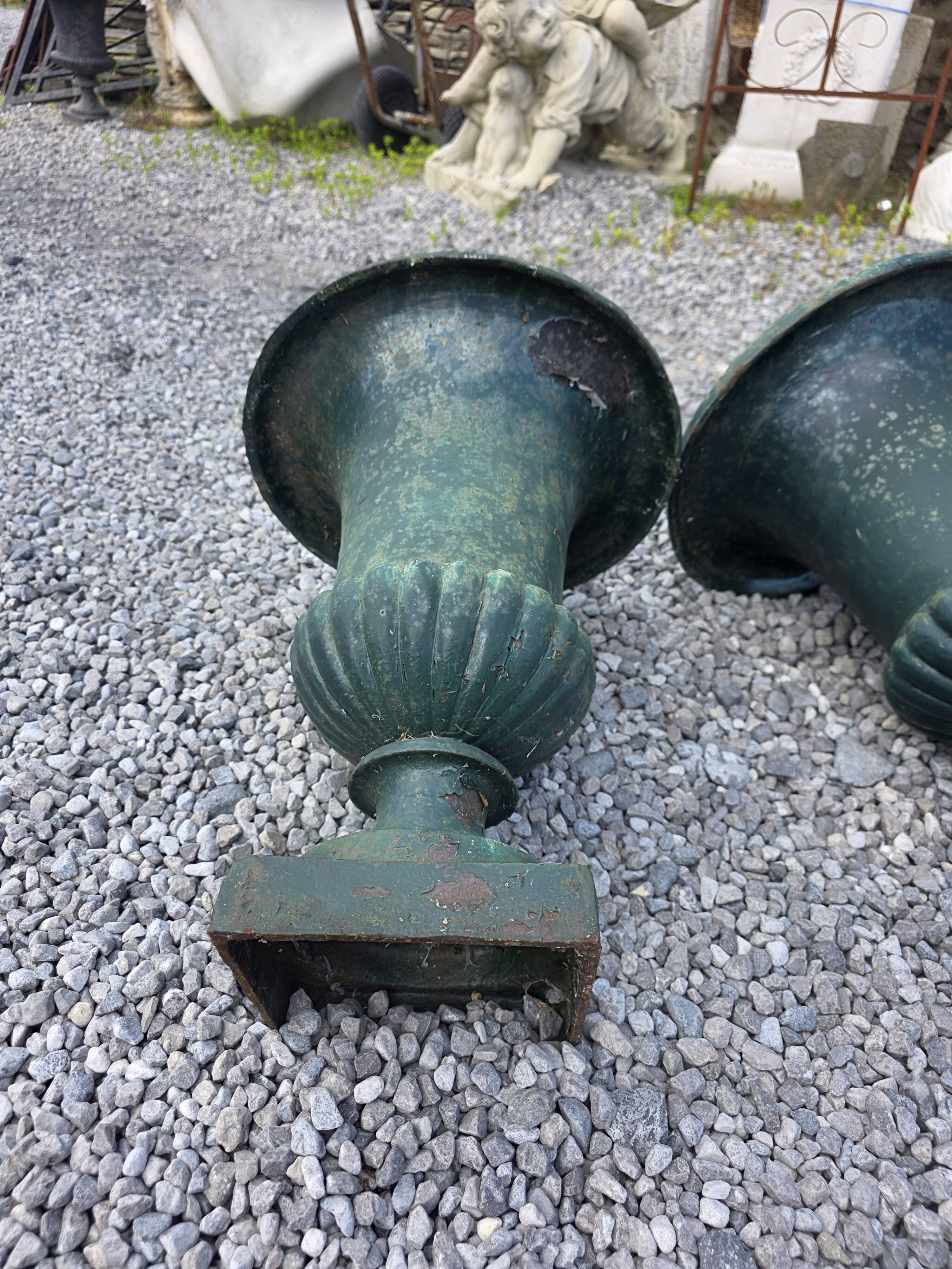 Pair of antique Medici vases in cast iron