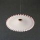 Pendant light in old glass painted red and white. New socket and cable.