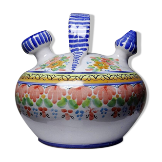 Vintage handmade Spanish ceramic flower jug