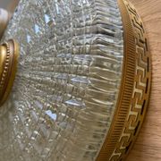 Plafonnier laiton et verre