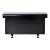 Commode laquée noire laiton signée Pierre Cardin 1980