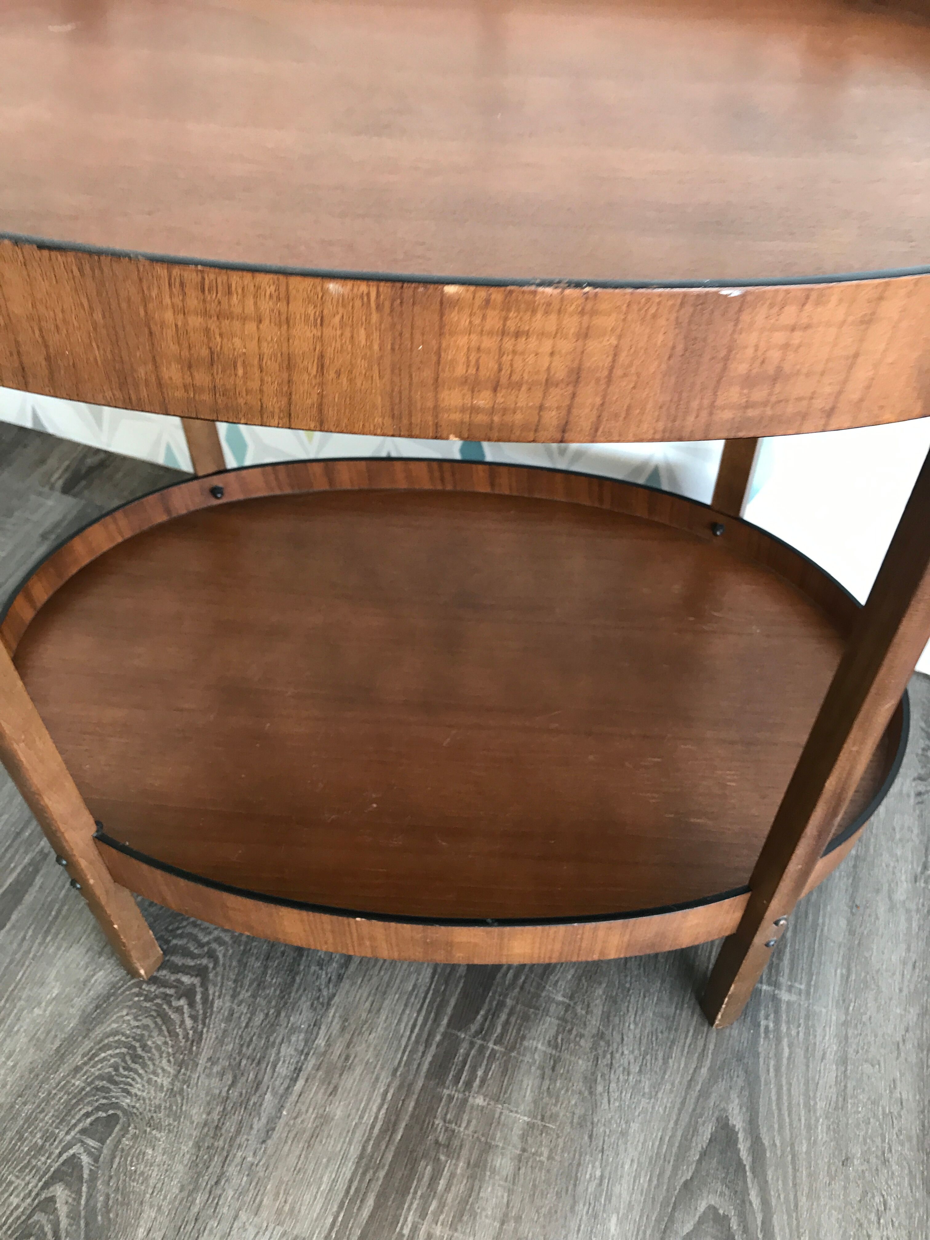 Oval side table