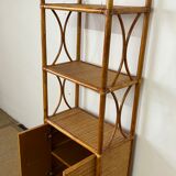 Rattan shelf 2 doors