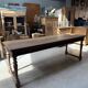 Farm table with turned legs in oak (renovated)
