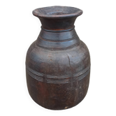 Small old wooden pot
