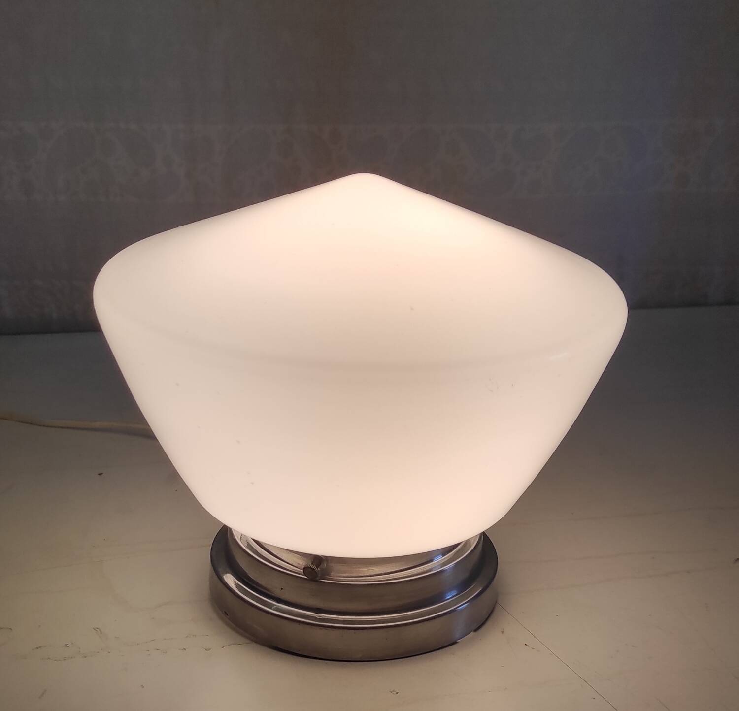 Bauhaus style opaline globe ceiling light - mid. 20th century