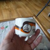 6 advertising coffee cups 70s Jacques Vabre