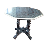 Table en marbre avec incrustation pierre provenance Inde