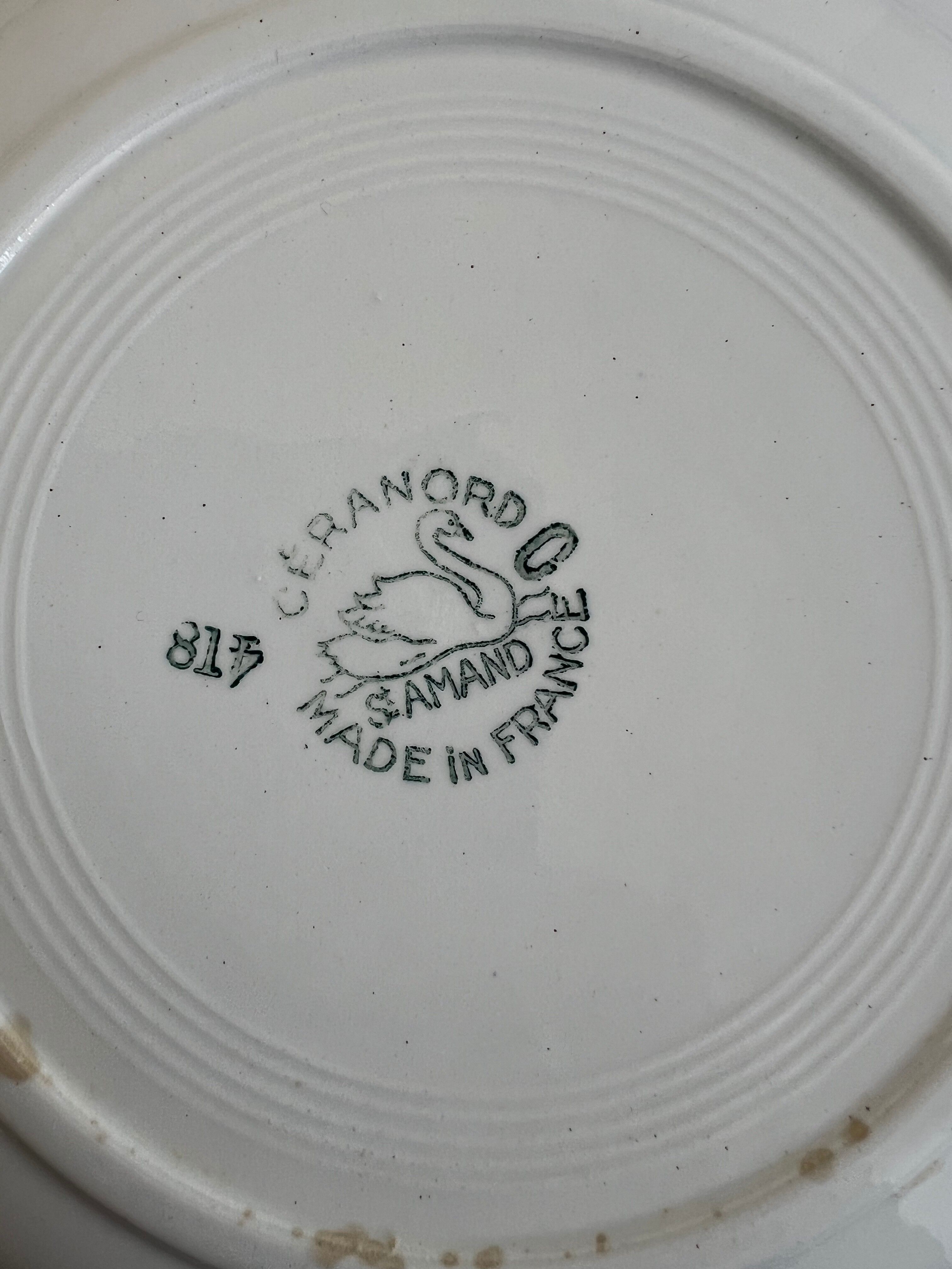 Ironstone Set of 3 Deep Plates Ceranord St Amand