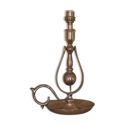 Lampe de marine en bronze et laiton - lampe à balancier bronze