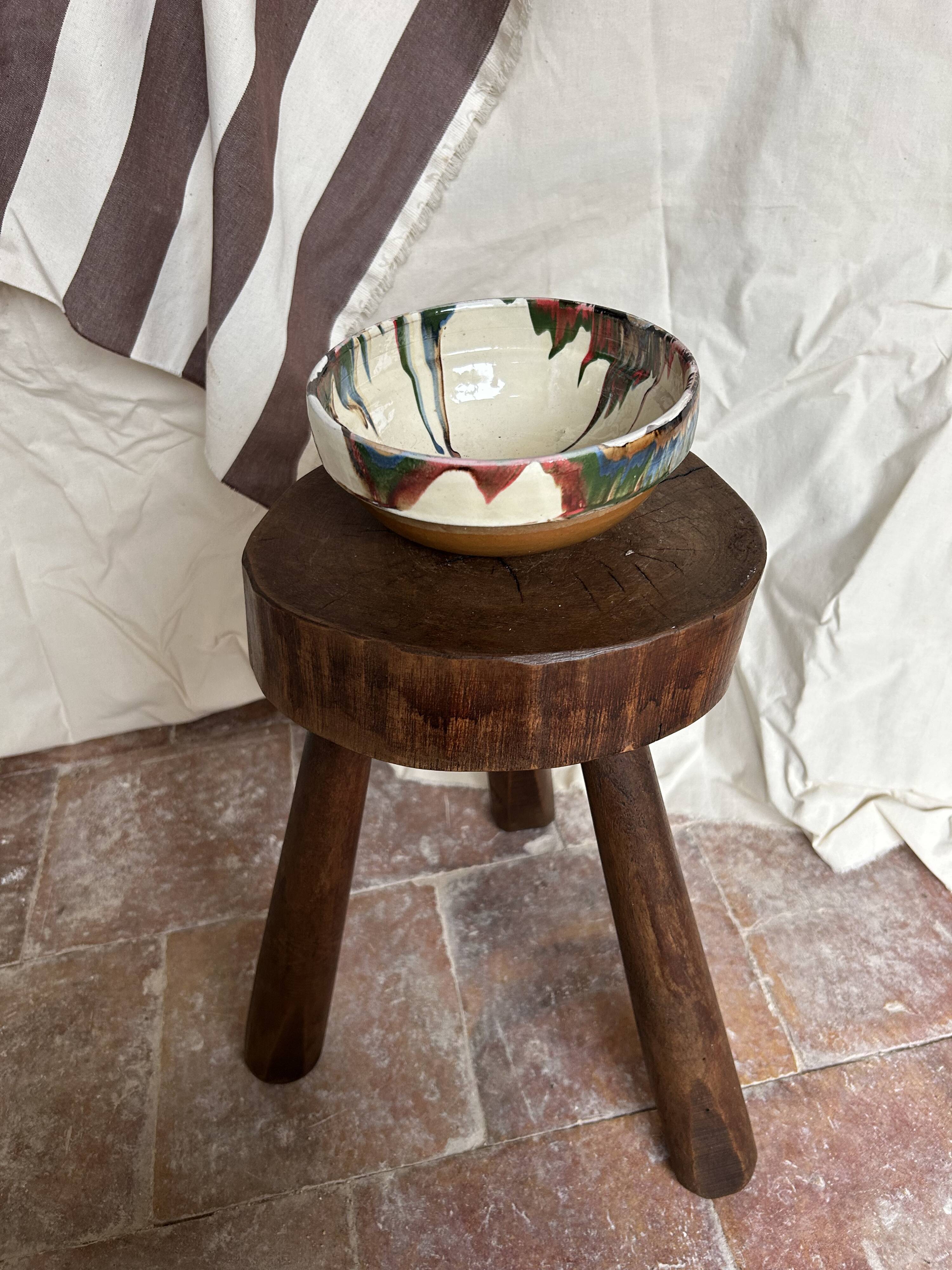 Painted terracotta bowl