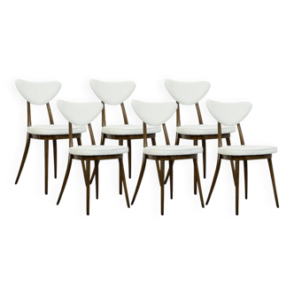 Chaises Mid-Century n° 124 par H & J Kurmanowicz, Pologne, années 1950, lot de 6