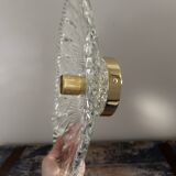 Large vintage chiseled glass wall light