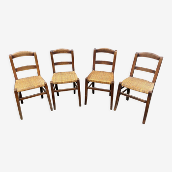 Set of 4 bistro chairs from the 1920s
