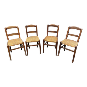 Set de 4 chaises bistrot des années 1920