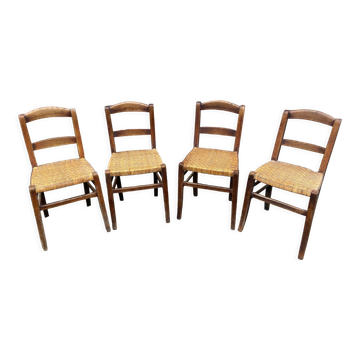 Set of 4 bistro chairs from the 1920s