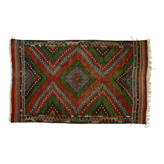 Anatolian handmade kilim rug 295 cm x 170 cm