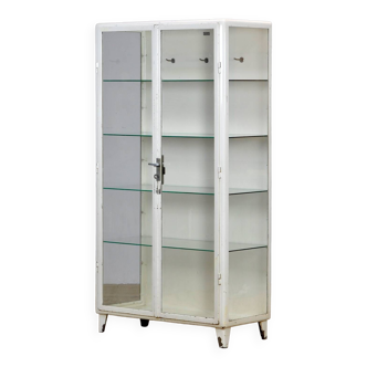 Vintage Steel And Glass Medical Cabinet, 1960s