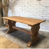 Natural wood dining table type monastery