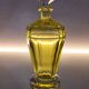 Val Saint Lambert “Montmartre” shaker / karaf met 2 glazen in uraniumglas c