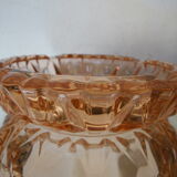 Polished glass ashtray pink blush