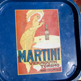 Ancien plateau de service martini années 70