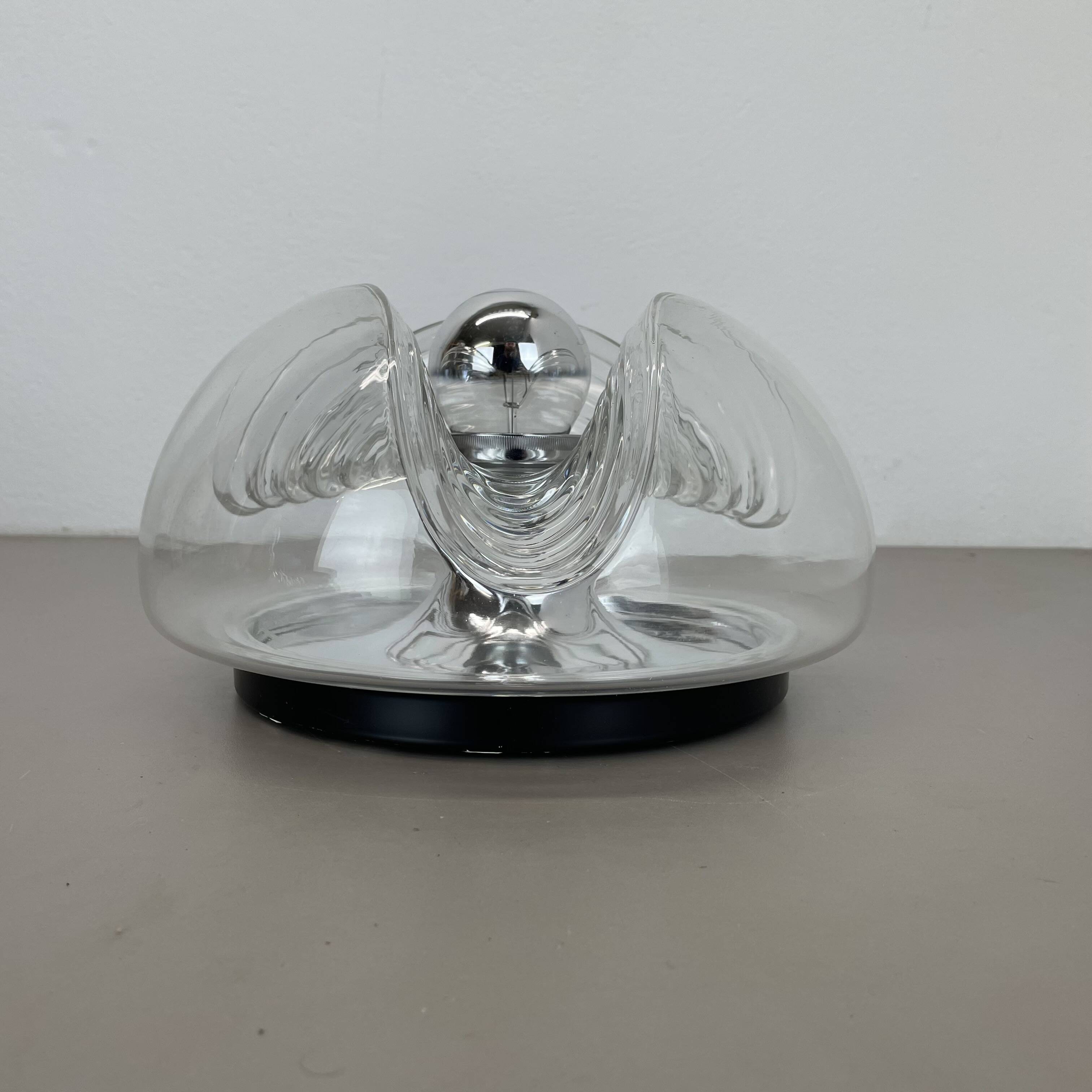 27cm "Wave" ceiling Wall Light by Koch and Lowy, Peill & Putzler, Germany