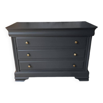 Black charcoal chest of drawers