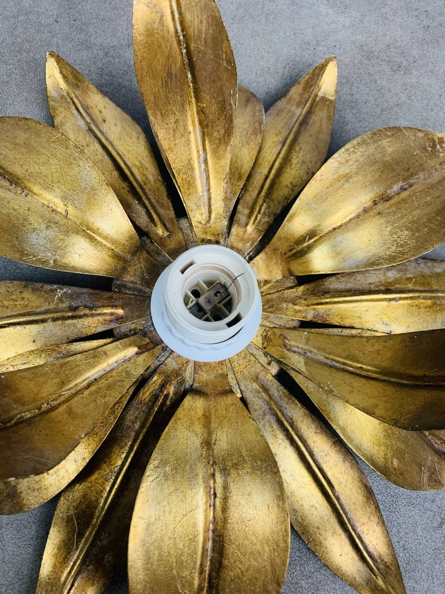 Pair of gilded Florentine wall sconces by SEP Light Firenze, Italy.