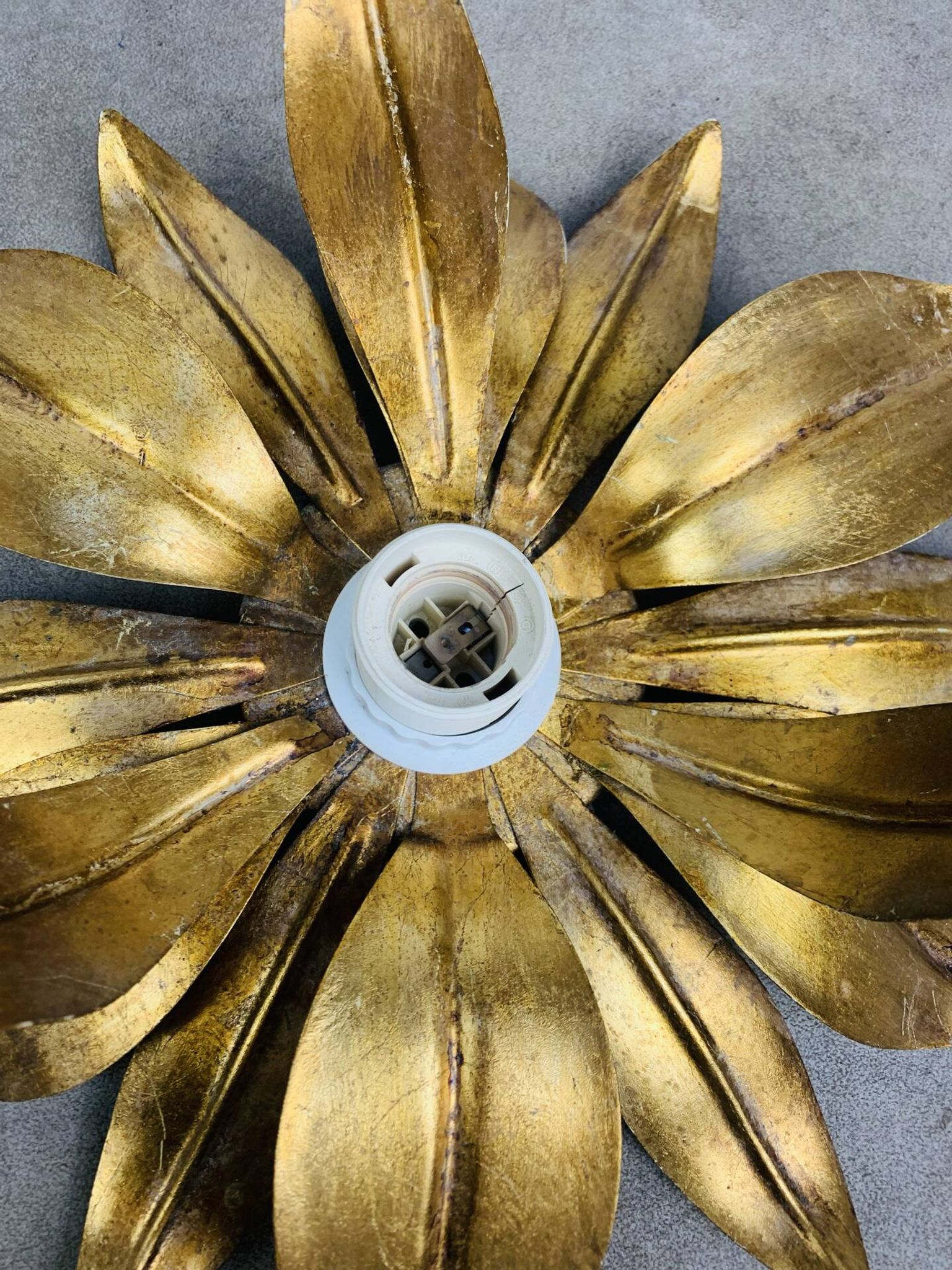 Pair of gilded Florentine wall sconces by SEP Light Firenze, Italy.