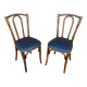 2 Restaurant chairs bent wood imitation vintage leather French bistro