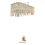 Large Rectangular Murano Glass Rod Chandelier 1980’s