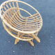 Paire de 2 fauteuils d'enfant en bambou et rotin, 1970