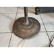 Brass floor lamp with glass shade