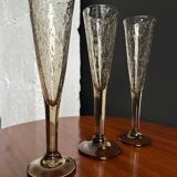 Champagne flutes bubble glass Biot