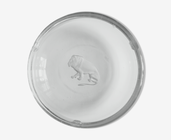 Cendrier lion en cristal Val Saint Lambert