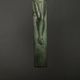 20th century bronze crucifix with green patina in the style of the Haute Epoque