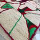 Moroccan Berber rug in cream wool, abstract patterns - 263x160 cm