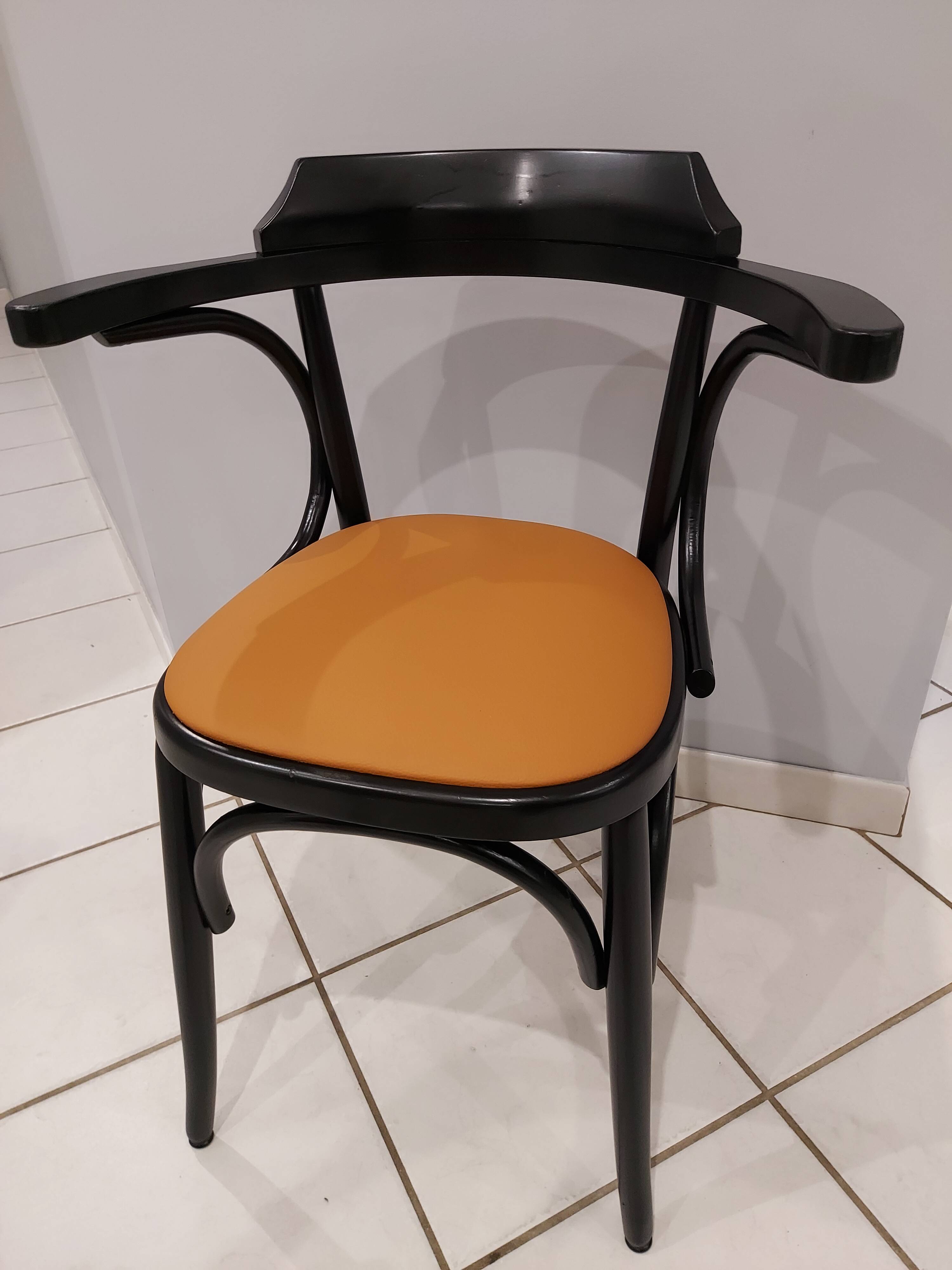 Suite of 4 chairs vintage bistrot 1960s