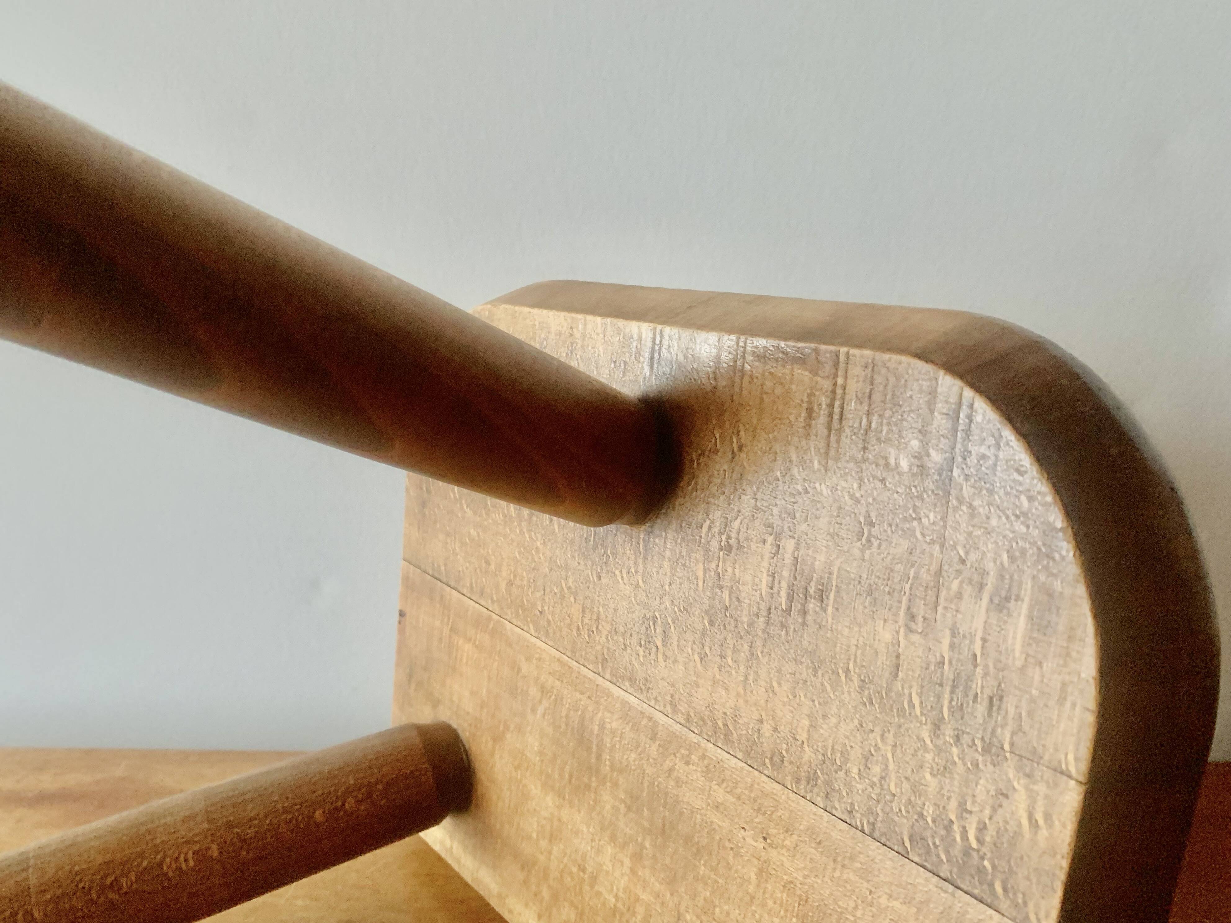 Antique wooden tripod farm stool