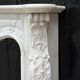 Louis XV style fireplace in Carrara marble, circa 1980.
