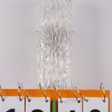 Elongated wall lamp by Kaiser Leuchten with bubble glass 1960s