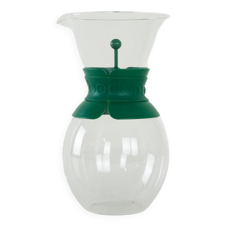 Glass coffee pot, Danish design, 1980s, manufactured by Bodum