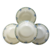 4 assiettes creuses vintage de St Amand 220628