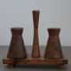 Vintage Wooden Salt and Pepper Shaker Scandinavian / Brutalist / Mid Century Design