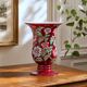 Vase signé CAB Céramique d'Art de Bordeaux en barbotine fleuri