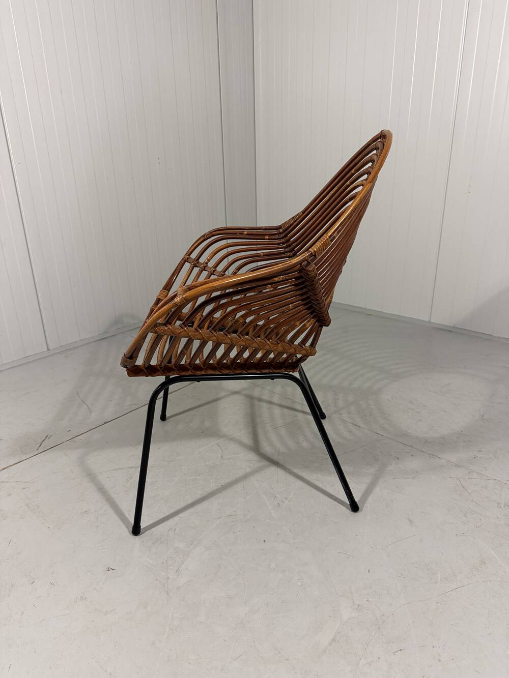 Rattan easy chairs by Rohé Noordwolde, Netherlands 1950-60’s