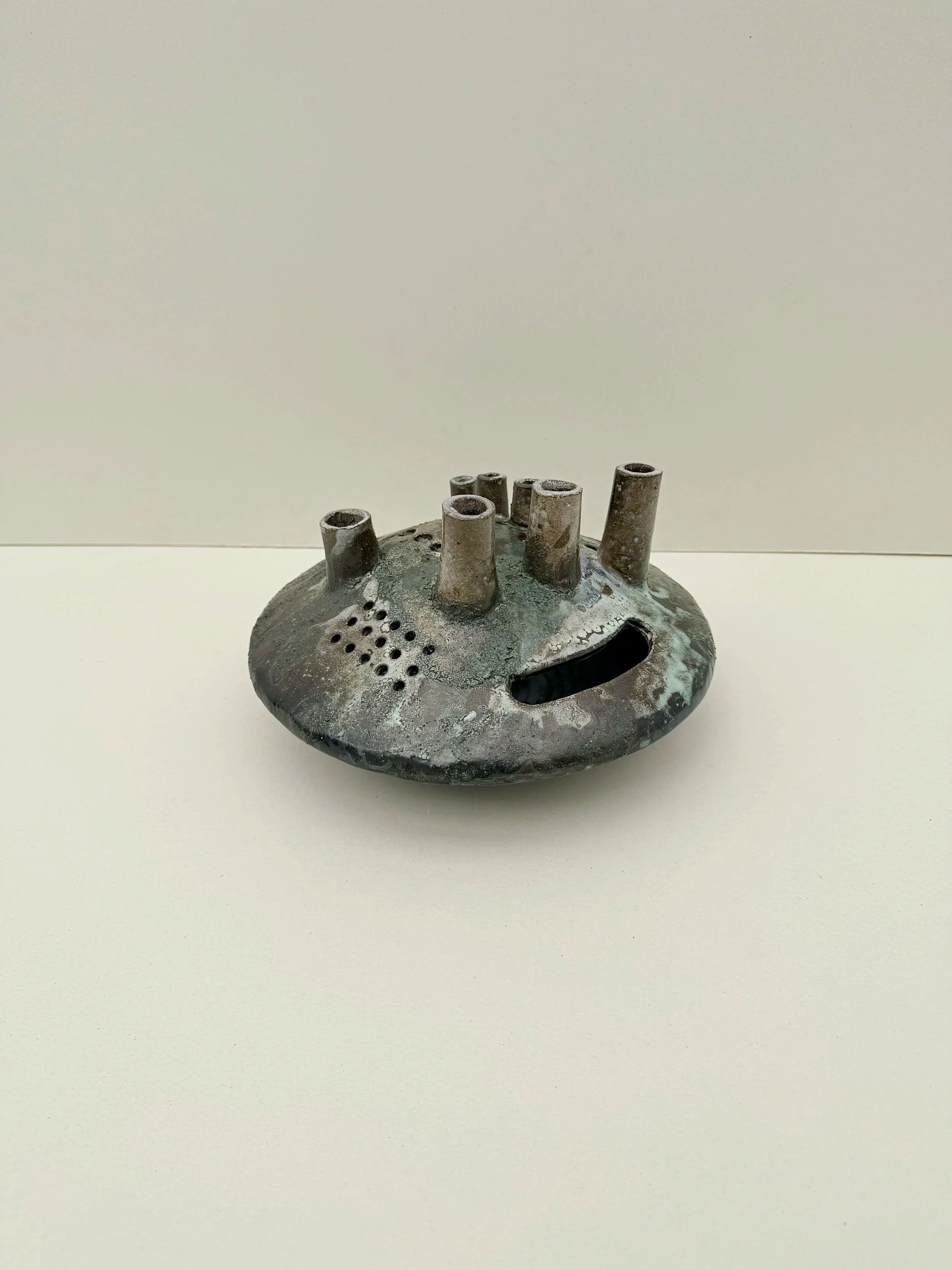 Ceramic flower vase signed, 1960