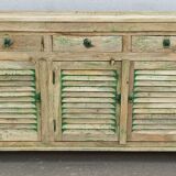 3-door sideboard with shutters, 3 wooden drawers